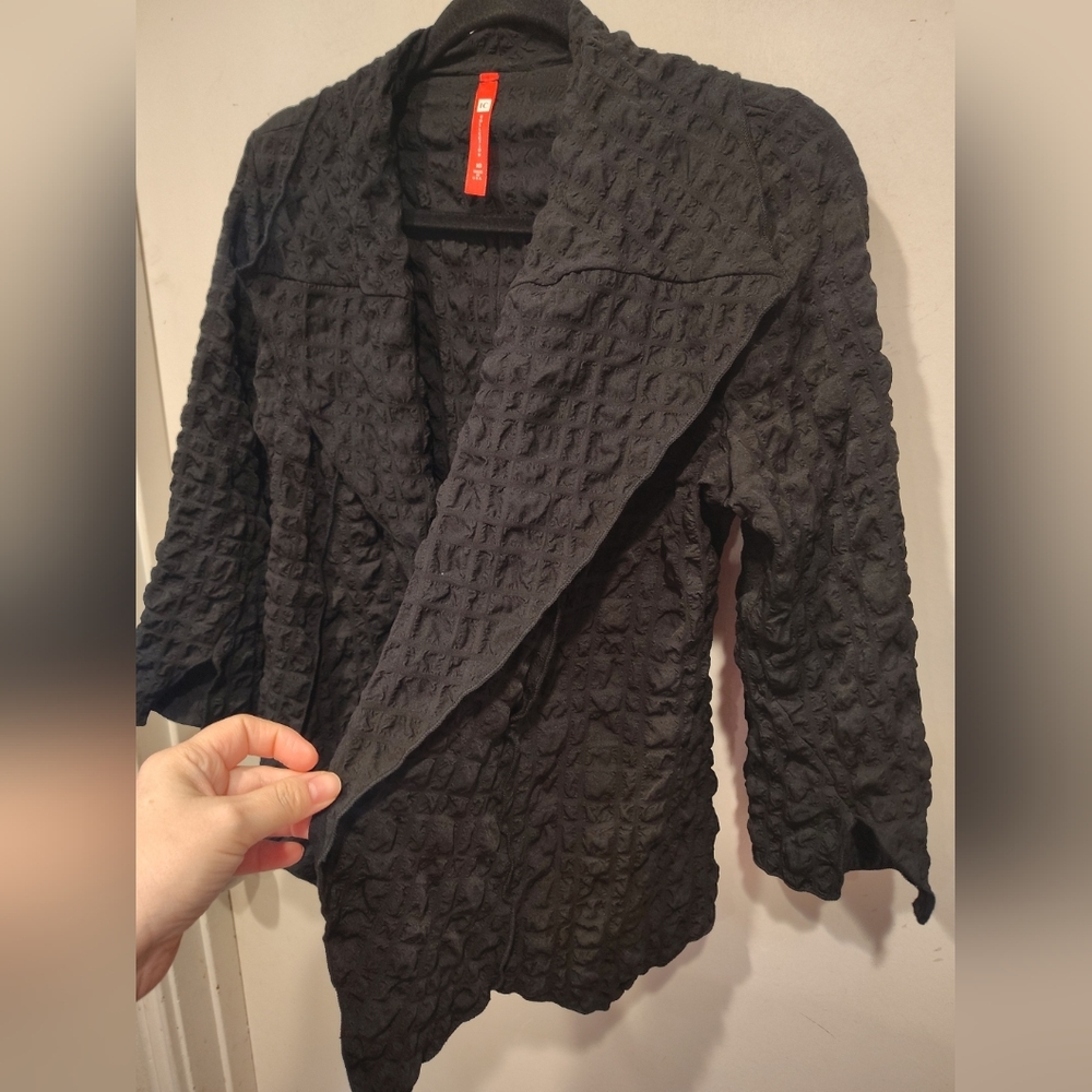 Ic Collection Women's Black Bubble Seersucker Art… - image 3